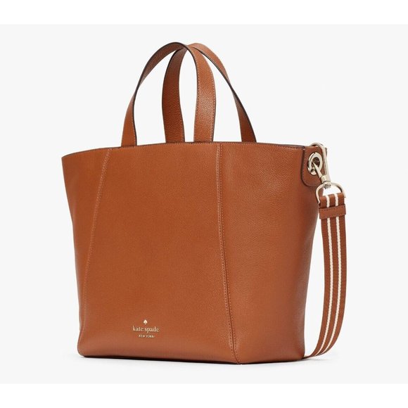 New Kate Spade Rosie Satchel Pebbled Leather Warm Gingerbread - Picture 3 of 5